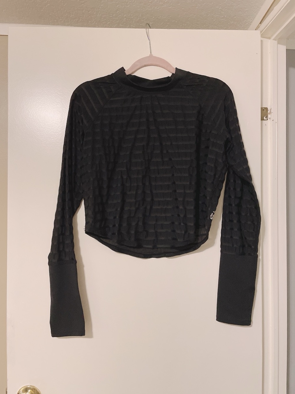 Free People Movement Black Long Sleeve Blouse Size L